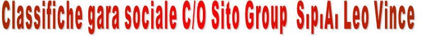 Classifiche gara sociale C/O Sito Group  S.p.A. Leo Vince